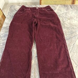 ASOS | Burgundy Minimal Cargo Corduroy Pants | NWOT